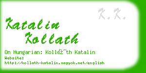 katalin kollath business card